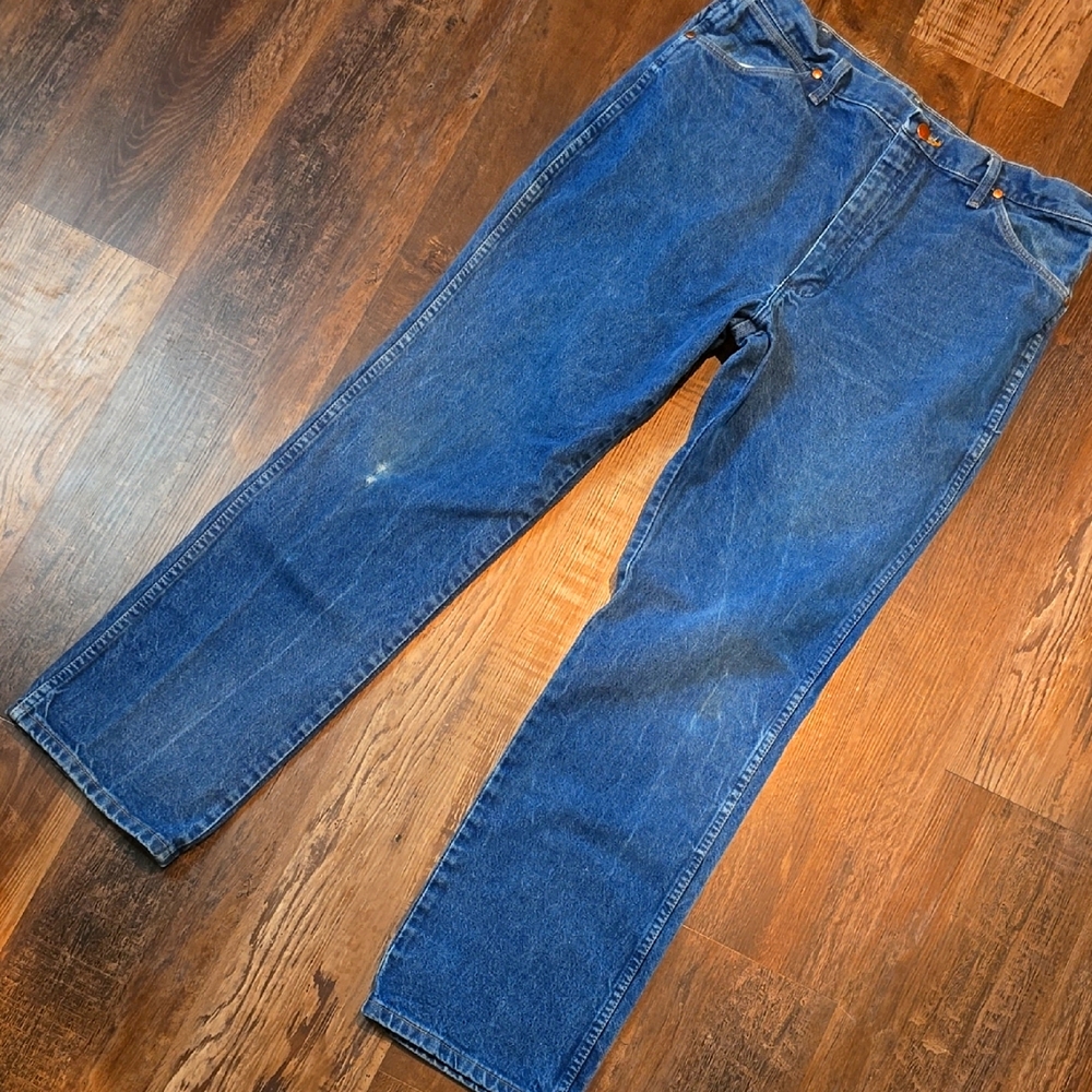 Wrangler Blue Straight Jeans Classic Denim, sz 38x34